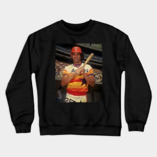 Jose Cruz in Houston Astros Crewneck Sweatshirt